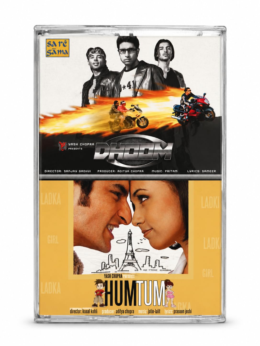 Dhoom & Hum Tum 2 in one Audio Cassette