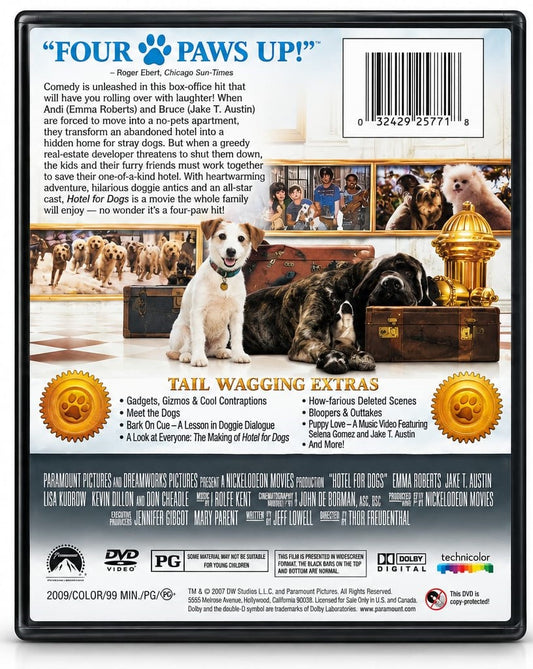 Hotel for Dogs – Movie DVD back cover