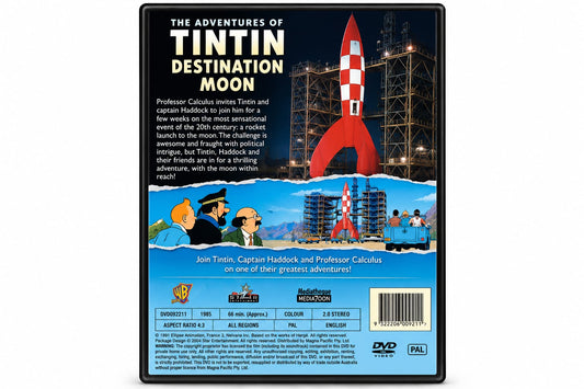 The Adventures of Tintin: Destination Moon – DVD back cover