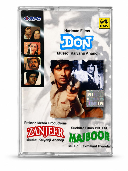 Don, Zanjeer & Majboor Hindi Bollywood Audio Cassette
