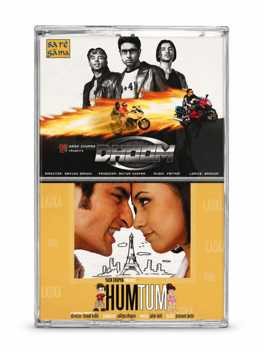 Dhoom & Hum Tum 2 in one Audio Cassette