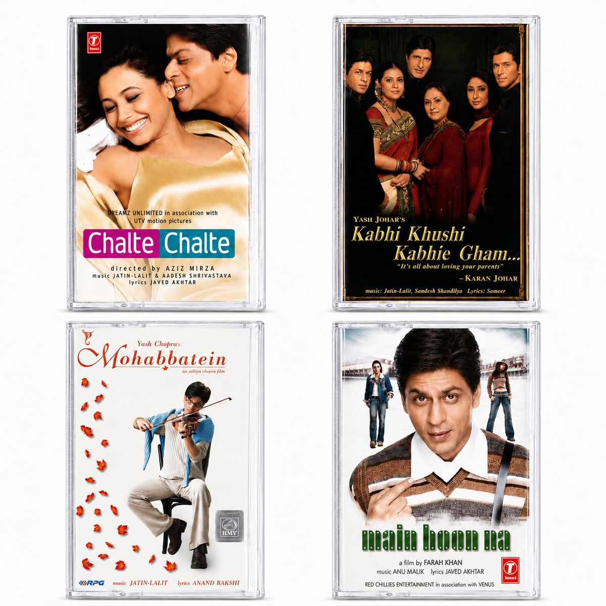 4 Blockbuster Shah Rukh Khan Movie Audio Cassette Collection