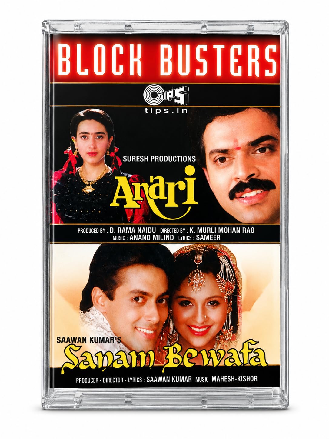 Anari and Sanam Bewafa 2 in 1 Hindi audio cassette