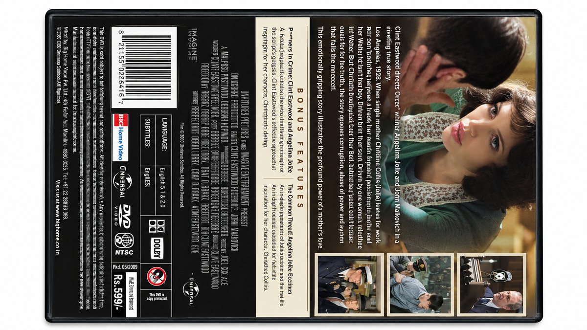 Changeling original movie DVD back cover