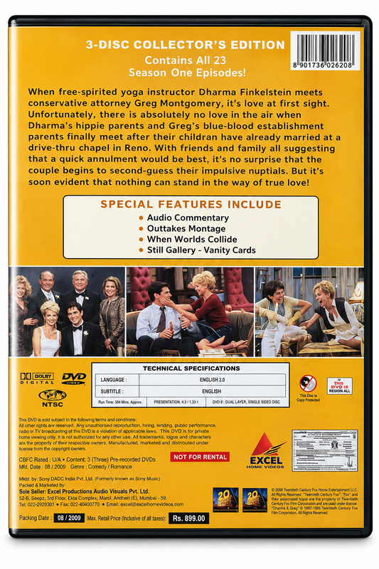 Dharma & Greg Season One DVD back cover