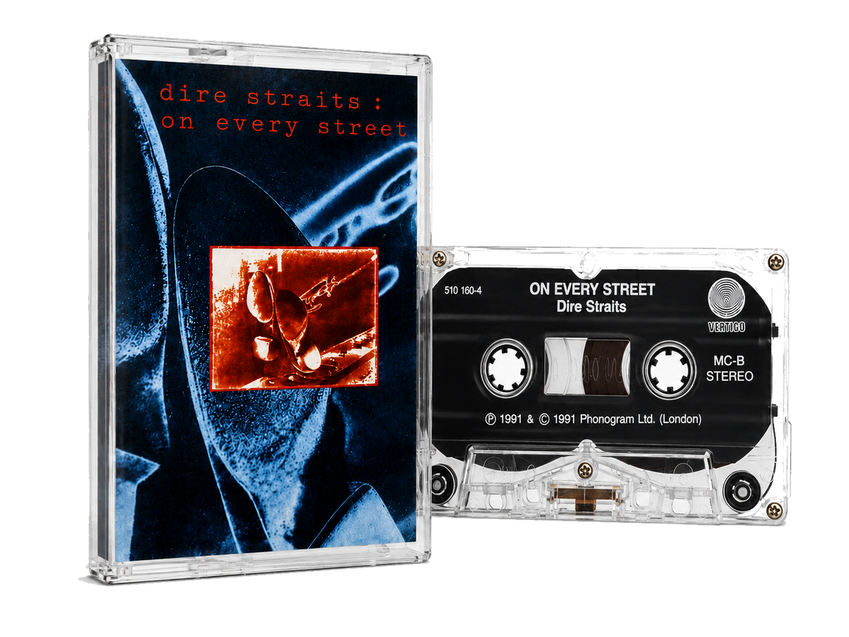 Dire Straits On Every Street audio cassette transparent PNG