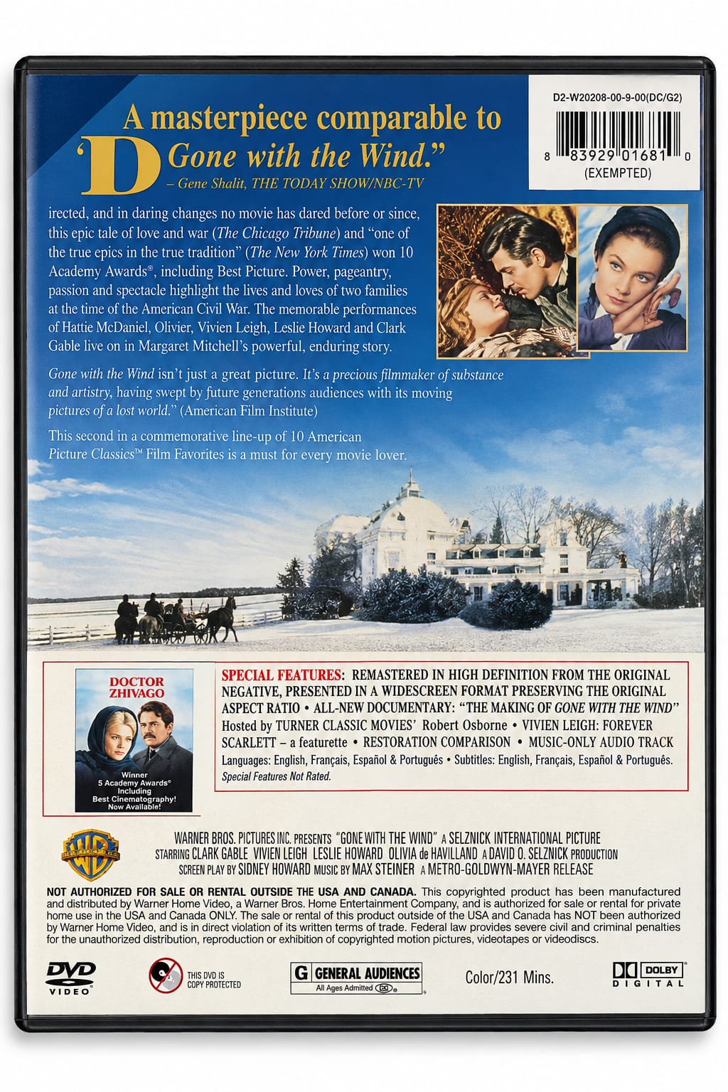 Doctor Zhivago – Movie DVD front cover