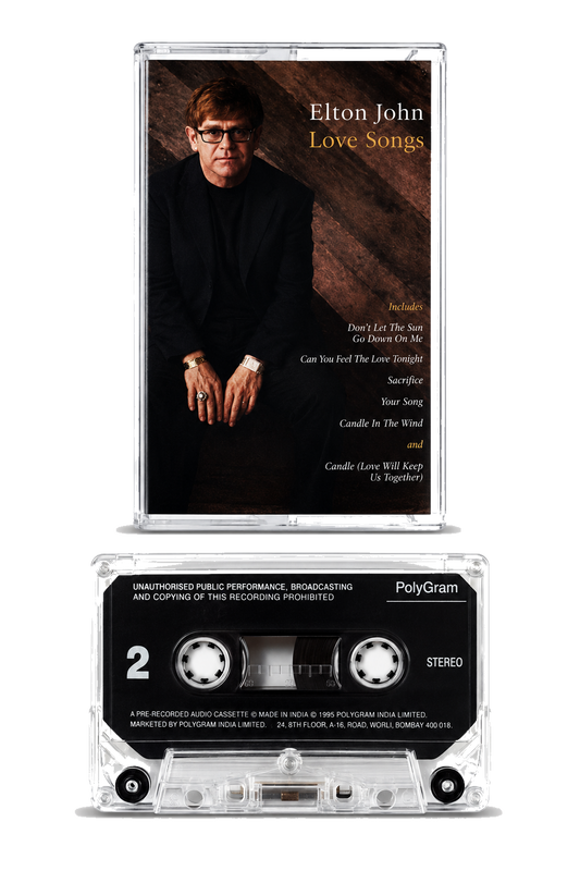 Elton John Love Songs audio cassette transparent PNG