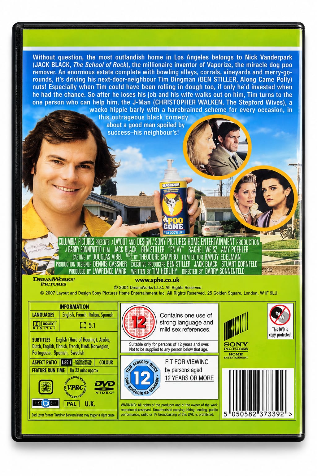 Envy DVD back cover