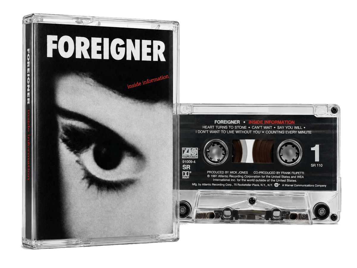 Foreigner Inside Information audio cassette transparent PNG