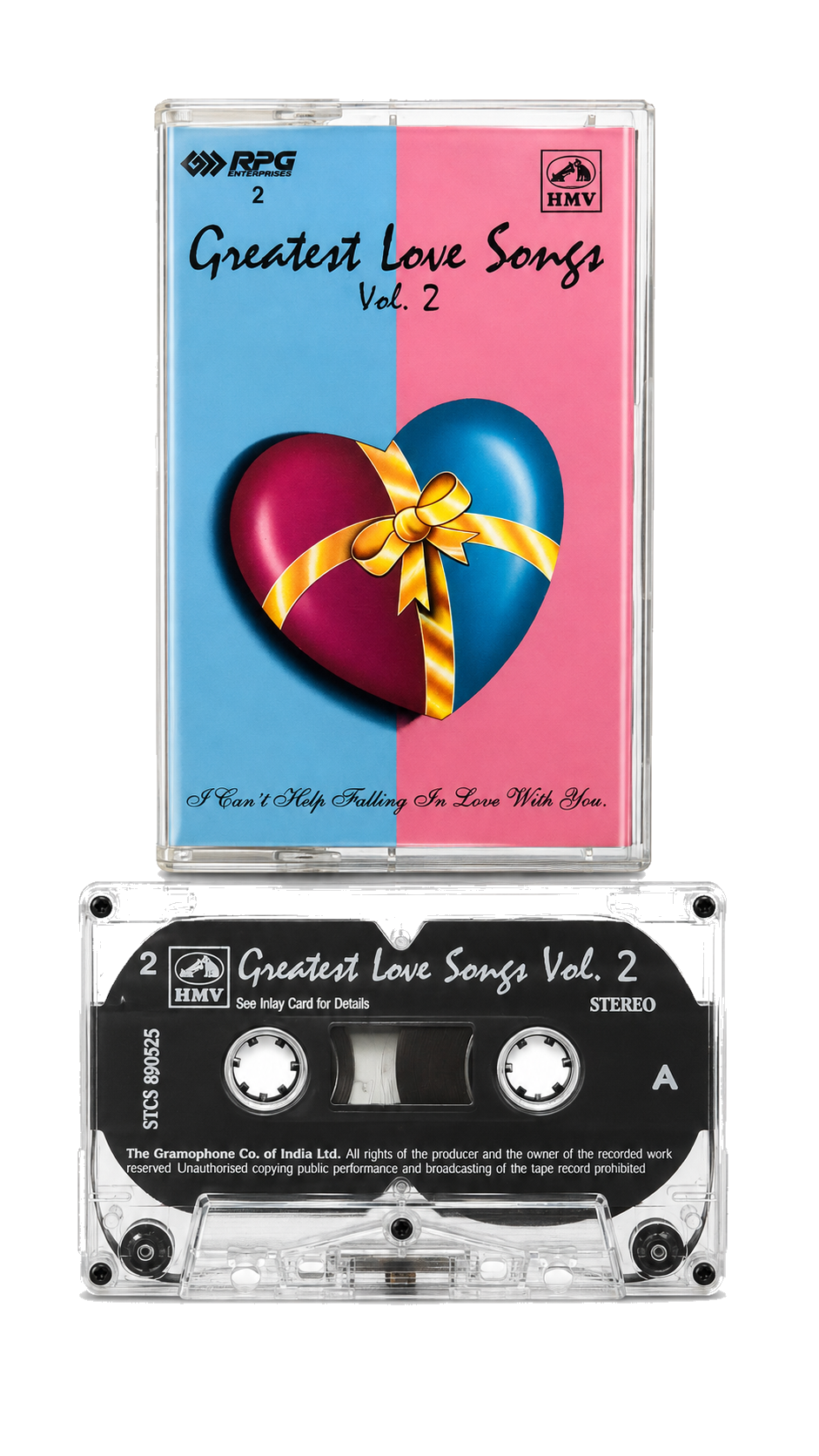 Greatest Love Songs Vol. 2 audio cassette transparent PNG