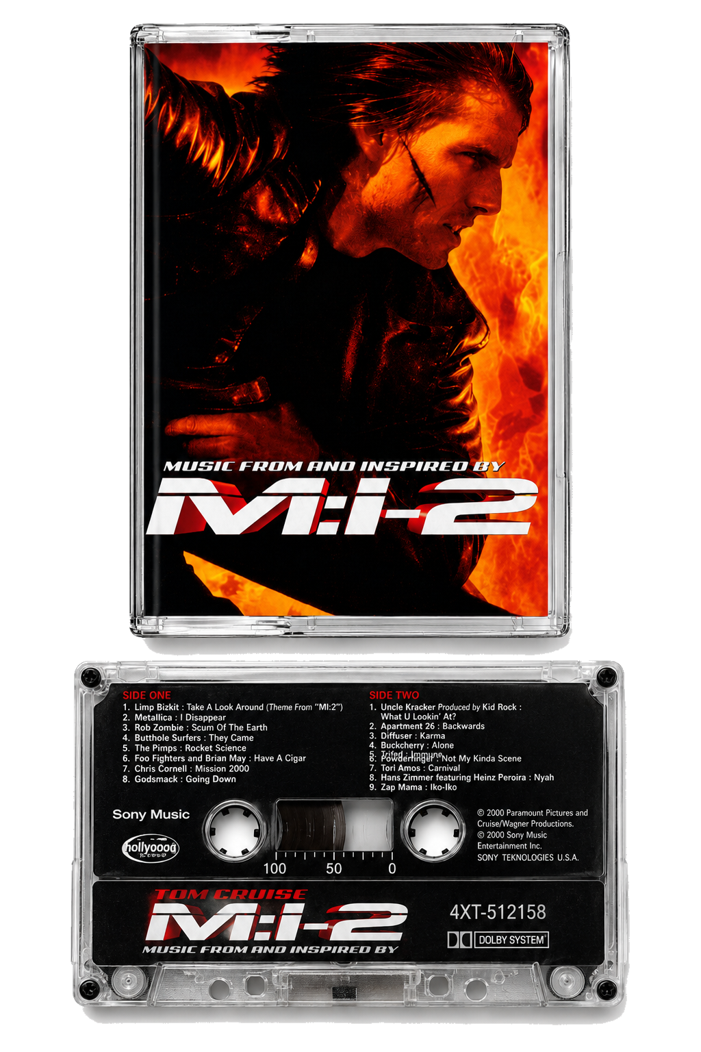Mission Impossible 2 audio cassette transparent PNG