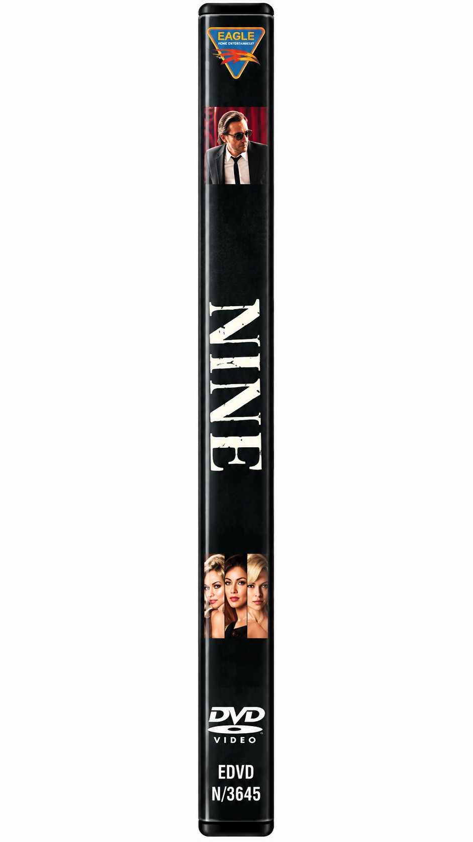 Nine original movie DVD spine