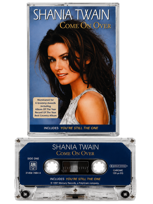 Shania Twain Come On Over audio cassette transparent PNG