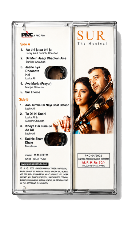 Sur The Musical Hindi film audio cassette transparent PNG