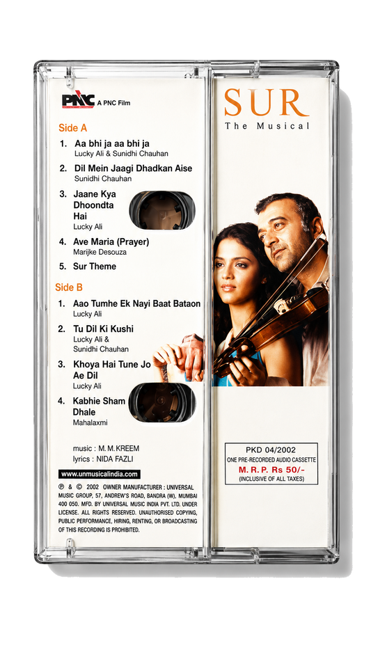 Sur The Musical Hindi film audio cassette transparent PNG