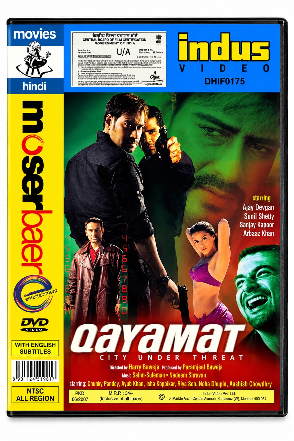 Qayamat: City Under Threat – Hindi Movie DVD - product photo 1