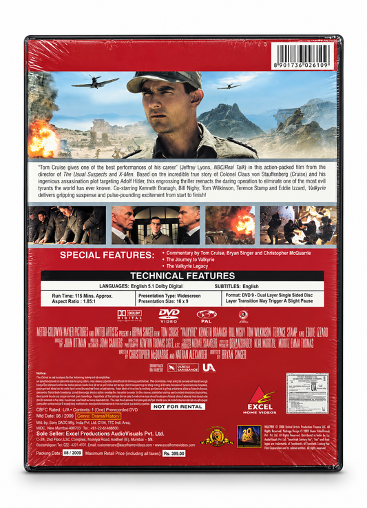 Valkyrie Tom Cruise DVD back cover